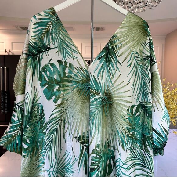 Jennafer Grace Palm Kaftan One Size EUC - Picture 4 of 9